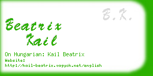 beatrix kail business card